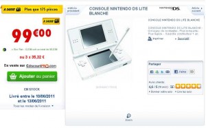 Nintendo dslite pas chere à moins de 100 euros