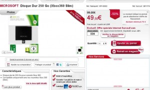 disque dur 250go pour xbox 360 à moins de 50 euros