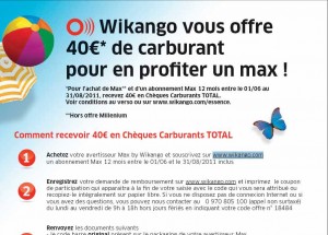40 euros de bon carburant pour l’achat d’un avertisseur winkango max + abo