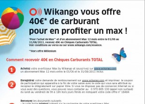 40 euros de bon carburant pour l’achat d’un avertisseur winkango max + abo