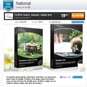 20 euros de remise sur des coffrets cadeaux