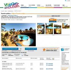 399 euros tout compris la semaine à Fuerteventura départ de Paris le 18 mars