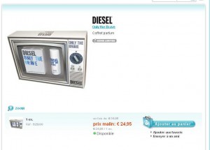Coffret eau de toilette Diesel Only the Brave à 24.95 euros