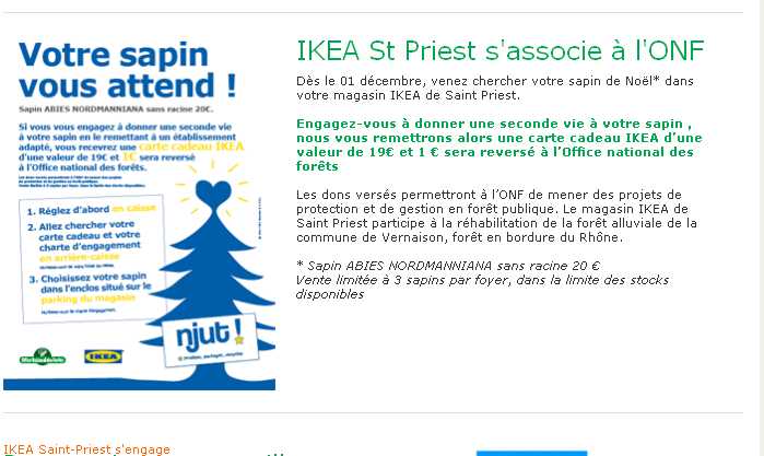 sapins de noel à 1 euros chez ikea