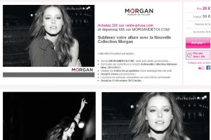 20 euros le bon d’achat d’une valeur de 50 valable dans la boutique en ligne Morgan