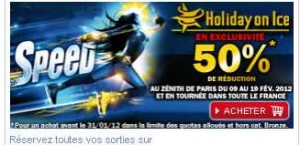 50 pourcent sur les billets de Holiday on ice « Speed »