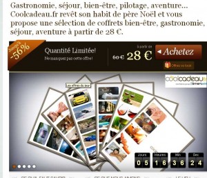 Coffrets cadeaux Coolcadeau à prix reduits