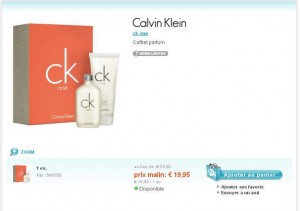 Coffret Calvin Klein CK ONE à moins de 20 euros ..