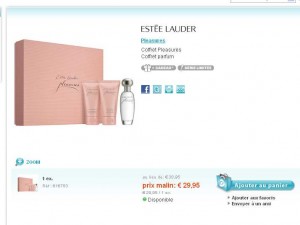 Coffret Eau de parfum Pleasures d’estee Lauder à moins de 30 euros …