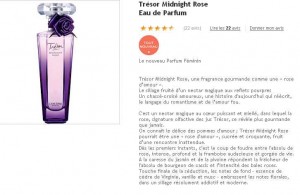 Eau de parfum Tresor Midnight de Lancome 30ml  à moins de 30 euros (plus de 45 generalement) – le 21 decembre uniquement
