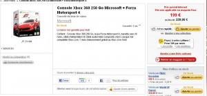 Xbox360 250Go Forza4 à 199 euros port inclu ..