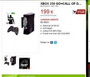 Xbox360 250Go + MW3 (ou Forza4) à 199 euros port inclu