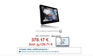 Tablette android 10 pouces Motorola Xoom 32Go qui revient à moins de 280 euros