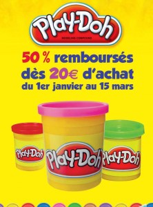 Pates à modeler Play Doh pas chere grace aux soldes et offre de remboursement