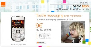 Mobile à clavier tactile messenging revient 9 euros seulement en formule prépayée sans engagement … jusqu’à 10 heures le 30/janvier