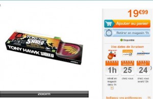 jeu xbox360 Tony Hawk avec planche de skate à 15.20 euros