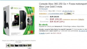 Xbox 360 250Go  + Forza3 + Crisis à 199 euros port inclu