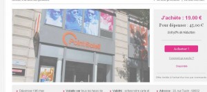 19 euros le bon de 45 euros valable pour des seances de bronzage dans les centre point soleil