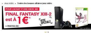 le jeu Final Fantasy XIII-2 à 1 euro pour l’achat d’une XBOX360