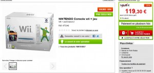 Console Wii à moins de 120 euros port inclu