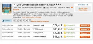 Moins de 550 euros le séjour en pension complête durant les vacances de paques en hotel club Fram en Espagne pour 2 adultes et 2 enfants  (873 sur le site Fram)