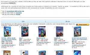 3 DVD ou BLU RAY PIXAR pour le prix de 2