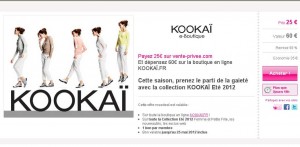 25 euros le bon d’achat de 60 euros valable sur la boutique en ligne Kokai