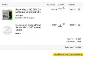 Xbox360 250Go + Gear of War2 + Fable3 + halo Reach à 209 euros port inclu