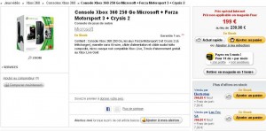 Xbox360 250go + Forza3 + Crysis 2 à 199 euros port inclu