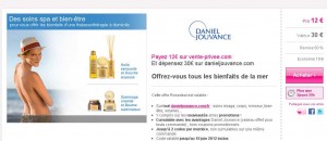 12 euros le bon d’achat de 30 valable sur le site Daniel Jouvance