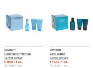 Super affaire parfum : coffrets davidoff hommes et femmes à moins de 20 euros
