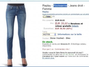 Jeans Replay Rockxanne pour femmes à moins de 40 euros