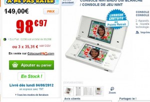 Console portable Nintendo DSI a moins de 100 euros