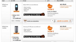 2 mobiles reconditionnés à moins de 15 euros avec mobicarte chez orange … terminé