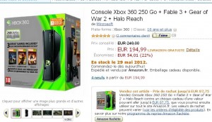 Moins de 195 euros le pack xbox360 250go  + 3 jeux