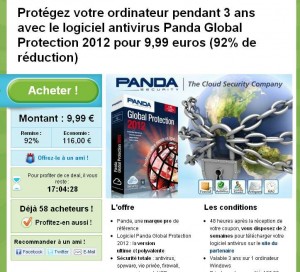 Moins de 10 euros l’antivirus Panda 2012 avec mise à jour durant 3 ans