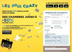 Crazy Prices ACCOR HOTELS : 50% de remise sur de nombreux hotels pour un séjour jusqu’au 2 septembre