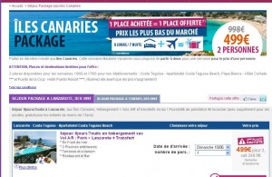 Offre dernieres minutes pour les canaries : vol + hebergement à moins de 500 euros pour deux