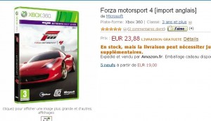 Jeu Forza 4 pour xbox360 à moins de 21 euros port inclu .. à nouveau dispo