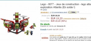 Boite de Lego Atlantis – le qg d’exploration à moins de 20 euros