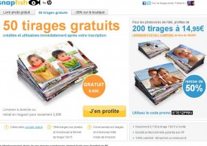 250 tirages photos pour 14.95 euros tout compris