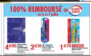 3 articles scolaires 100% remboursés chez Cora les 6 et 7 juillet