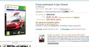 Jeu Forza4 pour xbox360 à moins de 22 euros