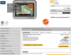 GPS voiture et randonnée Medion IGN Evadeo M3320a Premium à 136.95 euros port inclu (près de 300 euros generalement)
