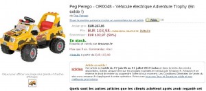 103 euros la jeep electrique enfant 2 vitesses , jusqu’à 40kg