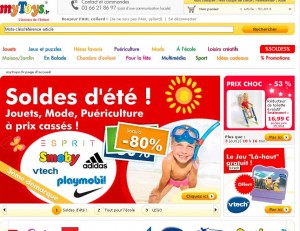 Site de jouets , puériculture MyToys : 10 euros de remise pour 30 achats .. des bonnes affaires sur les soldes