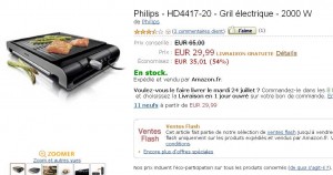 Plancha Electrique Philips à moins de 30 euros