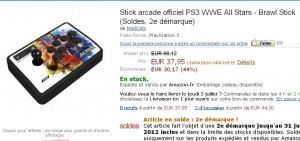 Stick Arcade pour console  PS3 à 38€ au lieu de 68 … encore dispo