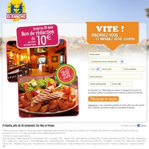 10 euros de remise sur un repas chez El Rancho