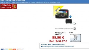 Gps TomTom Start 20 europe 45 avec housse à moins de 100 euros